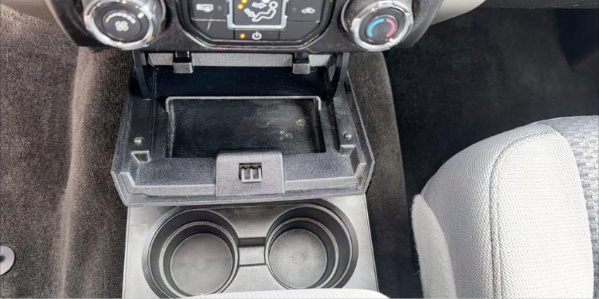 After interior detailing — Center console — deep clean & sanitize