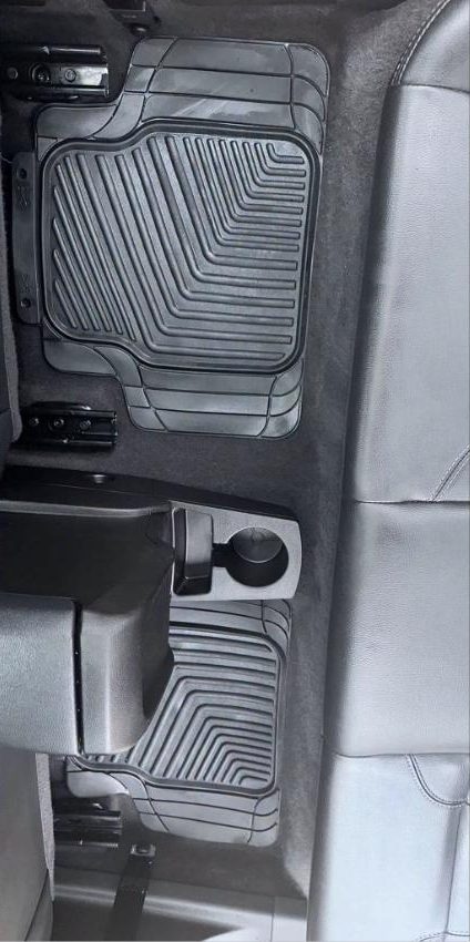 After interior detailing — Rear floor — debris & mats