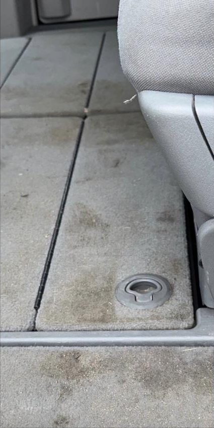 Before interior detailing — Cargo area — carpet revival