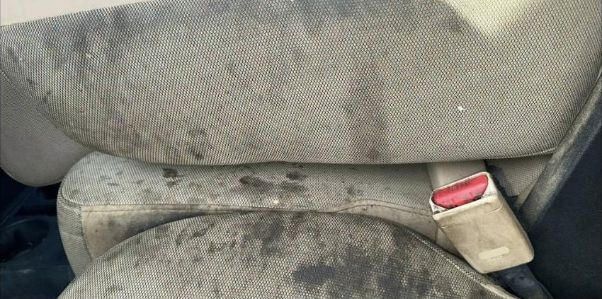 Before interior detailing — Cloth seats — full shampoo