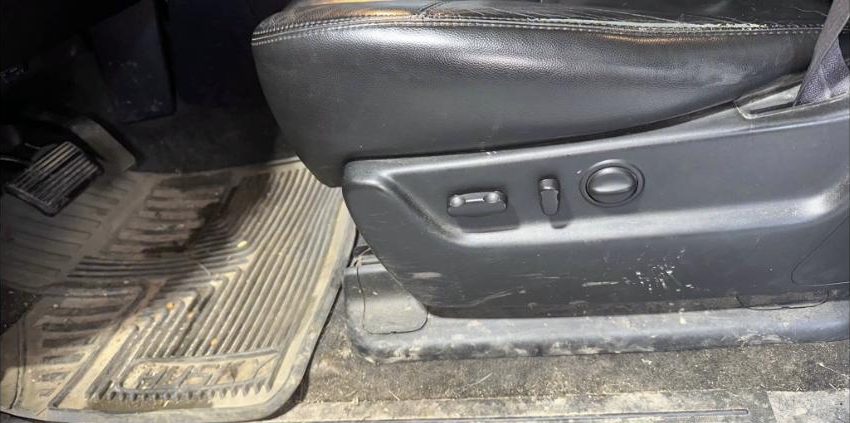 Before interior detailing — Floor mats & carpet — mud and salt